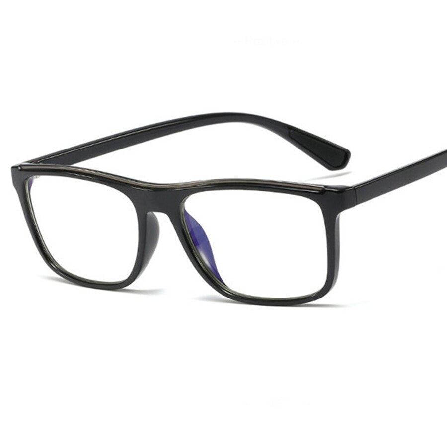 Classic Retro Myopia Nerd Eye Glasses Frames for Men Matte Brown Rectangle Clear Lens Glasses Acetate Male Grade Glasses: Black Frame