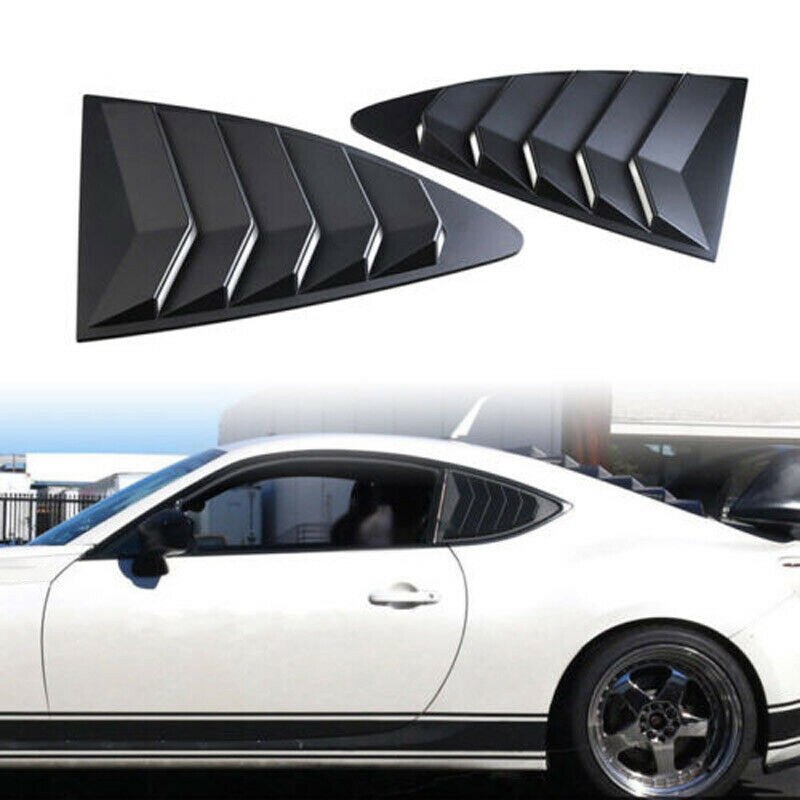 Cubierta de parasol para ventana de cuarto trasero de ABS para coche, para Toyota 86 Scion FRS Subaru: matt black