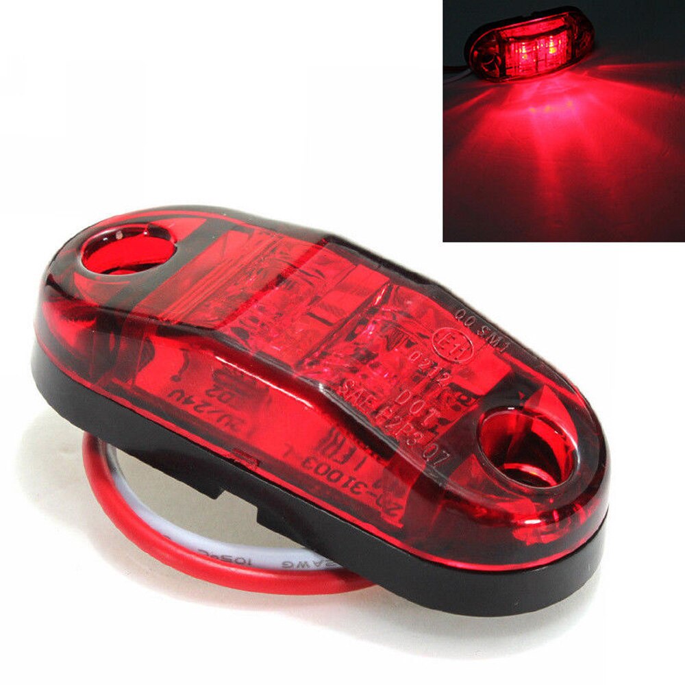 Vehicles 12V Mount Rear Indicator Side Marker Light Parking Clearance Truck IP65 Surface 2 Diode Oval Brand