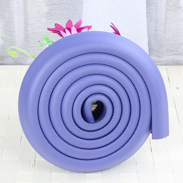 2m babyveiligheidsbeschermingshoekbeschermers babybescherming meubelhoeken zachte verdikking beschermstrip tafel bureau randbeschermer: Paars