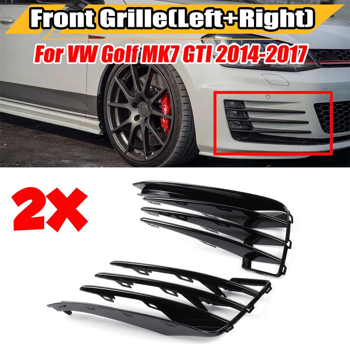 Glossy Black MK7 2Xcar Mistlampen Grille Grill Lagere Bumper Grill Cover Voor Vw Voor Golf MK7 gti 5G0853665E/6E