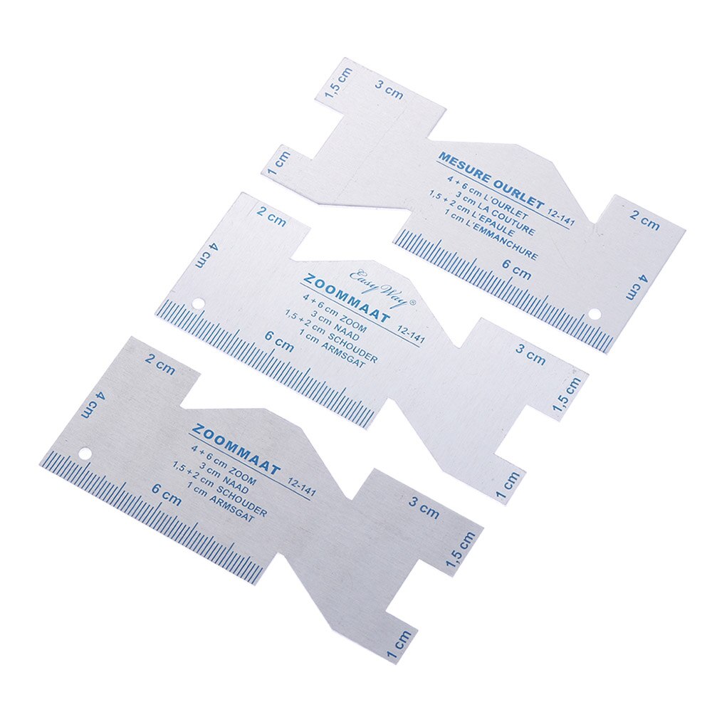 DIY Sewing Patchwork Ruler Quilting Grid Cutting Sewing Tailor Student Craft Metal Ruler Handmade Accessories Sewing Ruler: 1