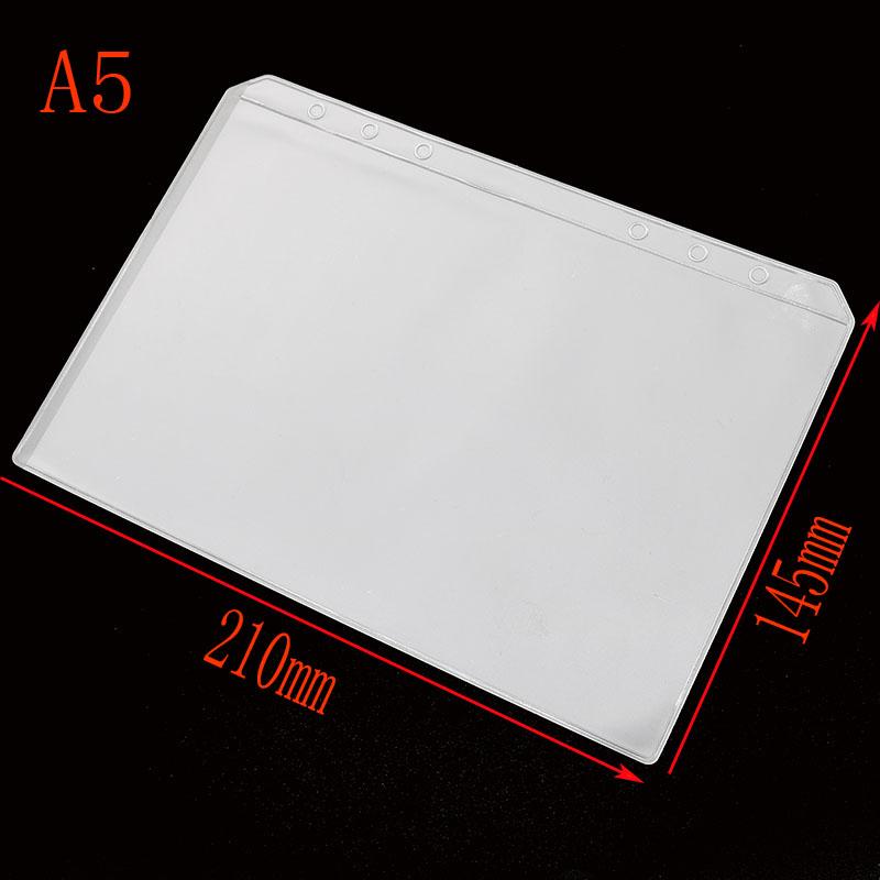 Loose-Leaf Notebook 6 Hole Loose-Leaf Office Card Cutting Template Organizer Loose-Leaf A6 A5 PVC Zipper Bag Folder