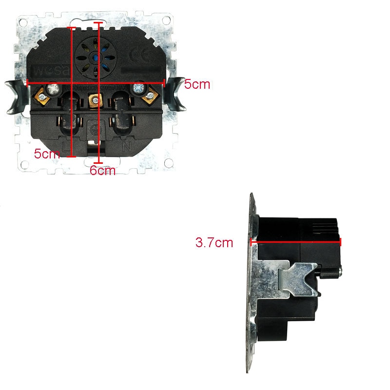 Væg-usb-sokkel med hvid akryl patch-ramme europæisk standard vægadapter 5v 2a- stikudgang med et usb-stik fyk
