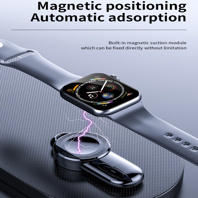 Kabelloses ladegerät für die apple watch series 5, 4 ; schnellladekabel für die apple watch series 5, 4 , 3 2 1 ;