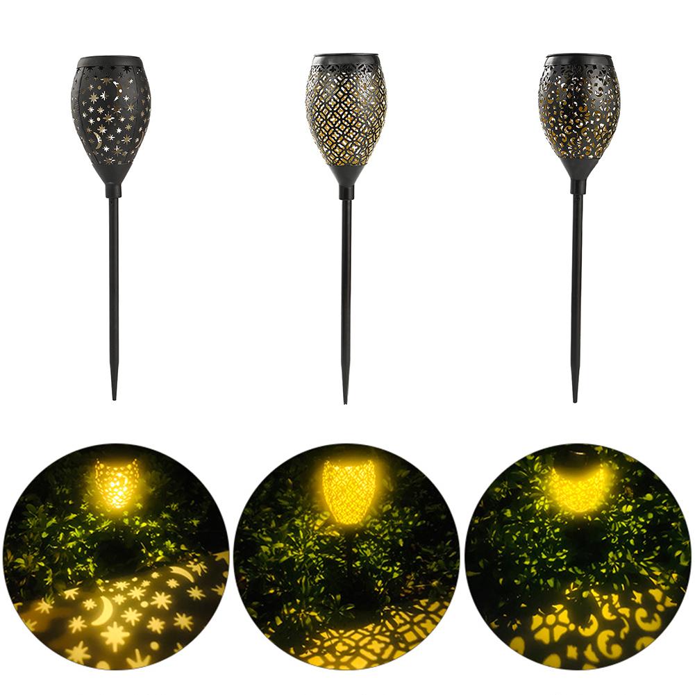 Fashionable Retro Metal Solar Lawn Light Solar Pathway Lights Waterproof Landscape Floodlights