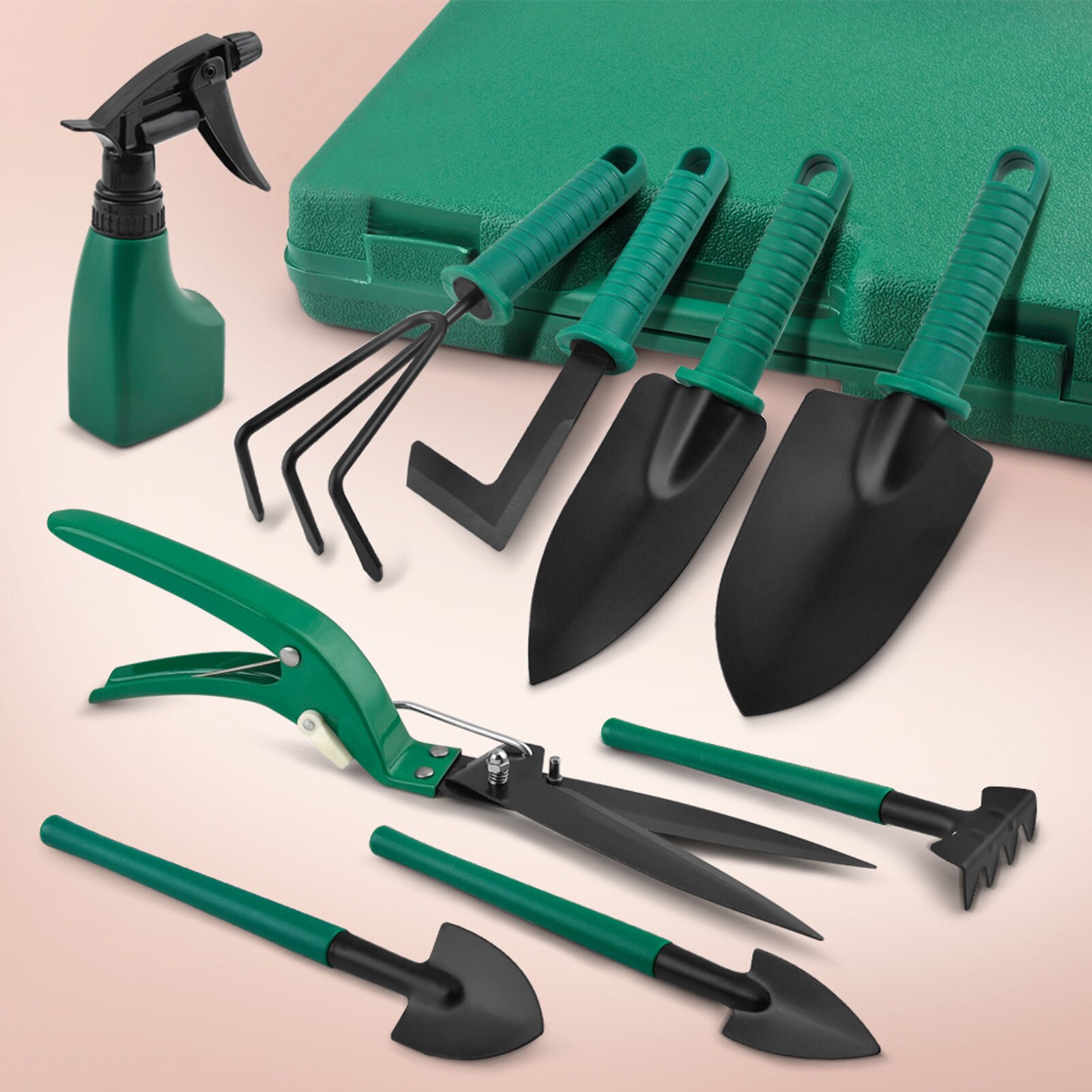 Stainless Steel Gardening Hand Tool Kit 10PCS for Gardener Heavy Duty