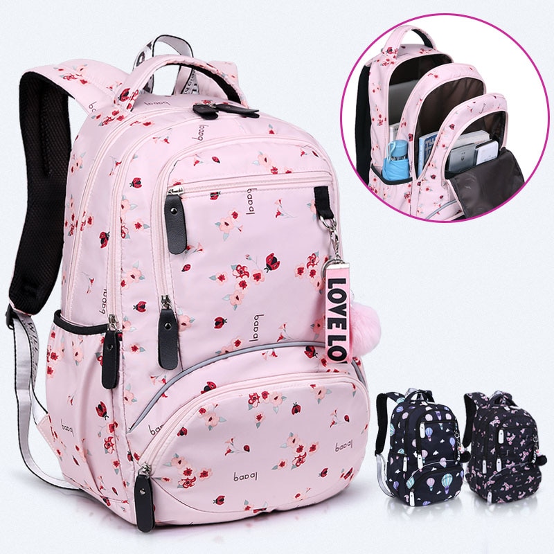 Novo grande mochila escolar bonito estudante impresso à prova dbagágua bagpack escola primária sacos de livro para adolescentes meninas crianças