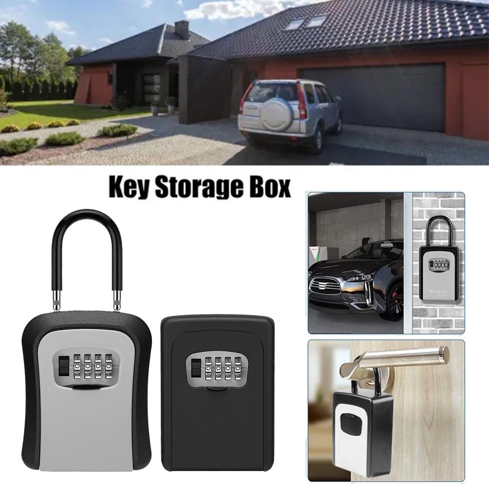 4-digit Key Lock Box Portable Combination Lockbox ... – Grandado