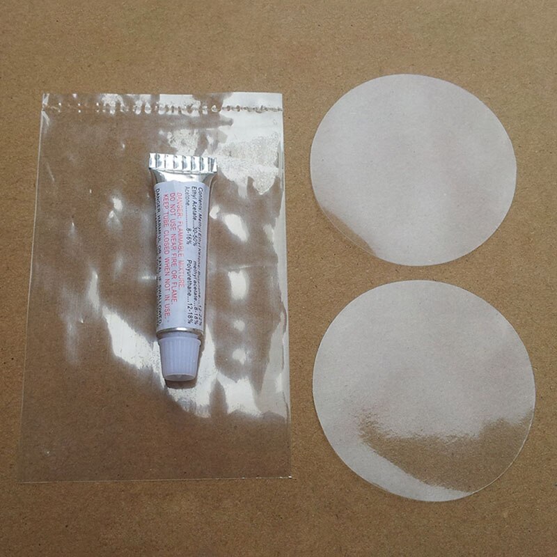 Inflatable Boat Raft Repair Material Glue Repair Kit Grayish PU leather+Glue 20*12cm Hypalon Patch Inflatable Boat Accesso