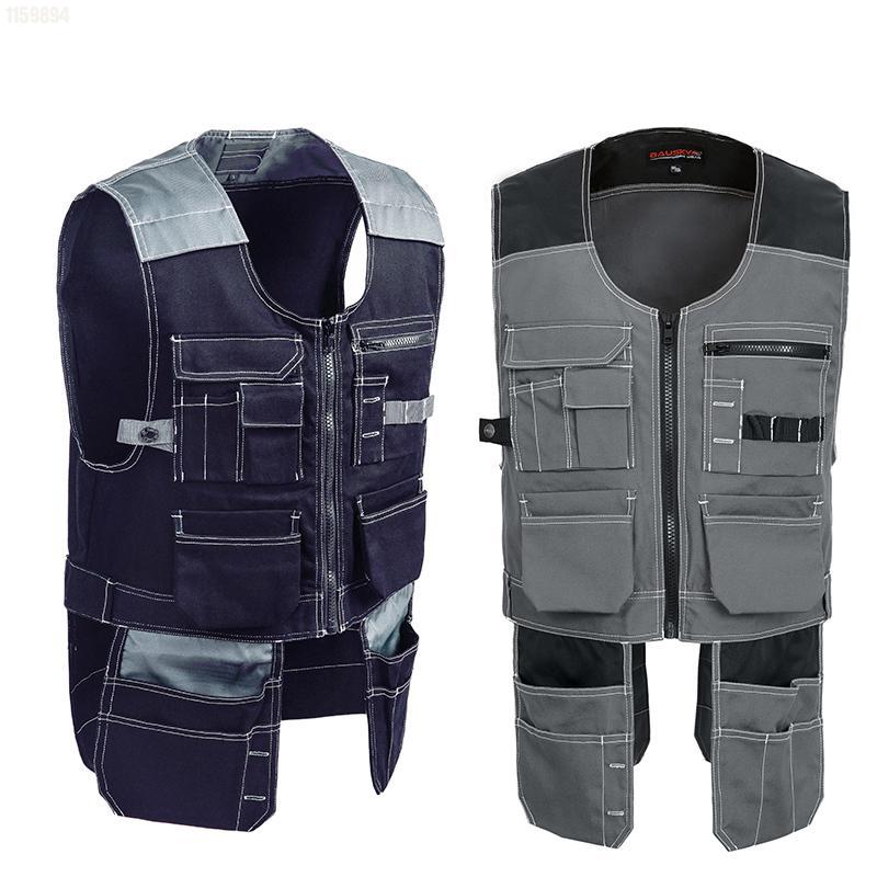 Mannen Outdoor Werkkleding Multi-Pockets Werkvesten Gereedschapsvesten Fotograaf Timmerman Monteur Tops