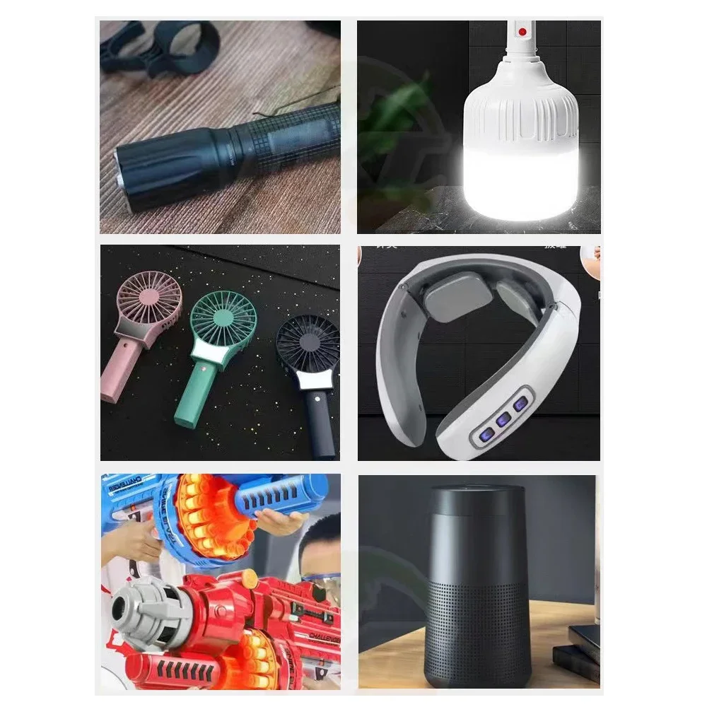 3.7V 18650 1200mAh Li-ion Rechargeable Battery for Lanterns, Flashlights, Doorbells,Fans, Shavers, Solar street light