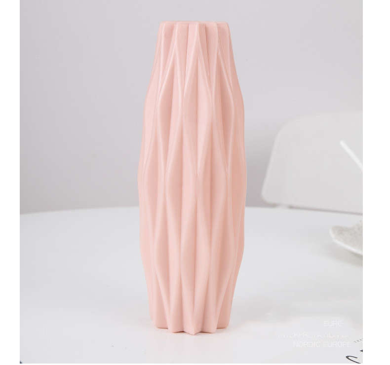 Blumenvase Dekoration Zuhause Kunststoffvase Weiß Nachahmung Keramik Blumentopf Blumenkorb Nordische Dekoration Vasen für Blumen: Lila