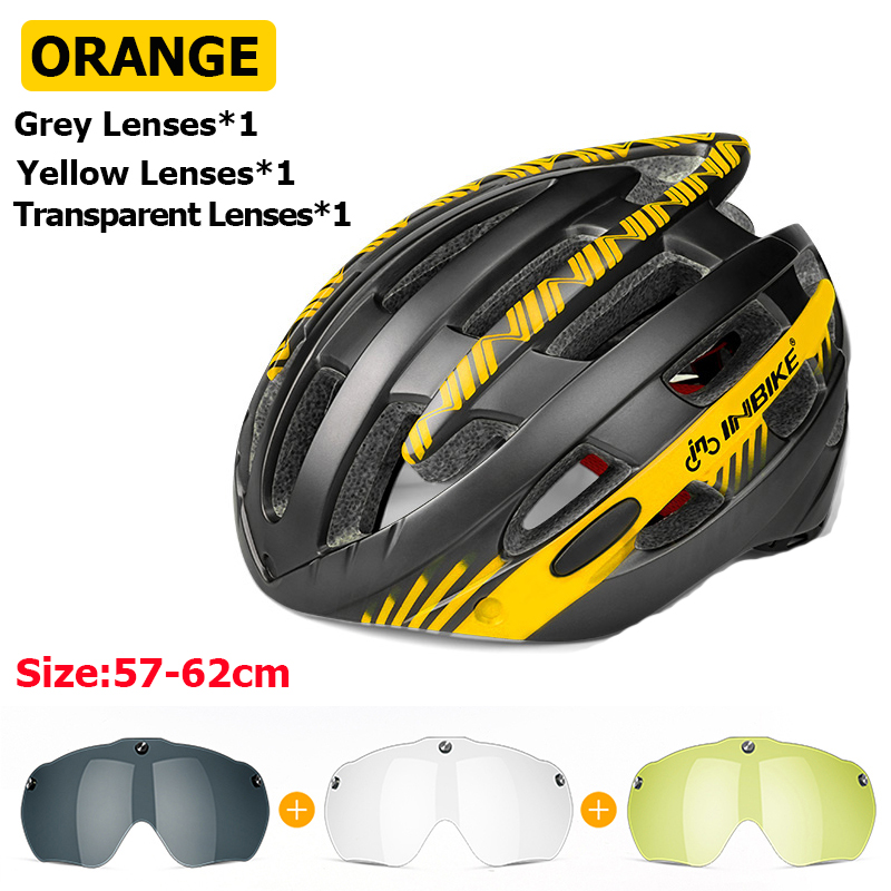 Inbike Fahrrad helme für Männer mit Lichtern Ultraleichtes Fahren Ich bin Freien Magnet brille Helm Fahrrad Helm Mann Fahrrad zubehör: Blau