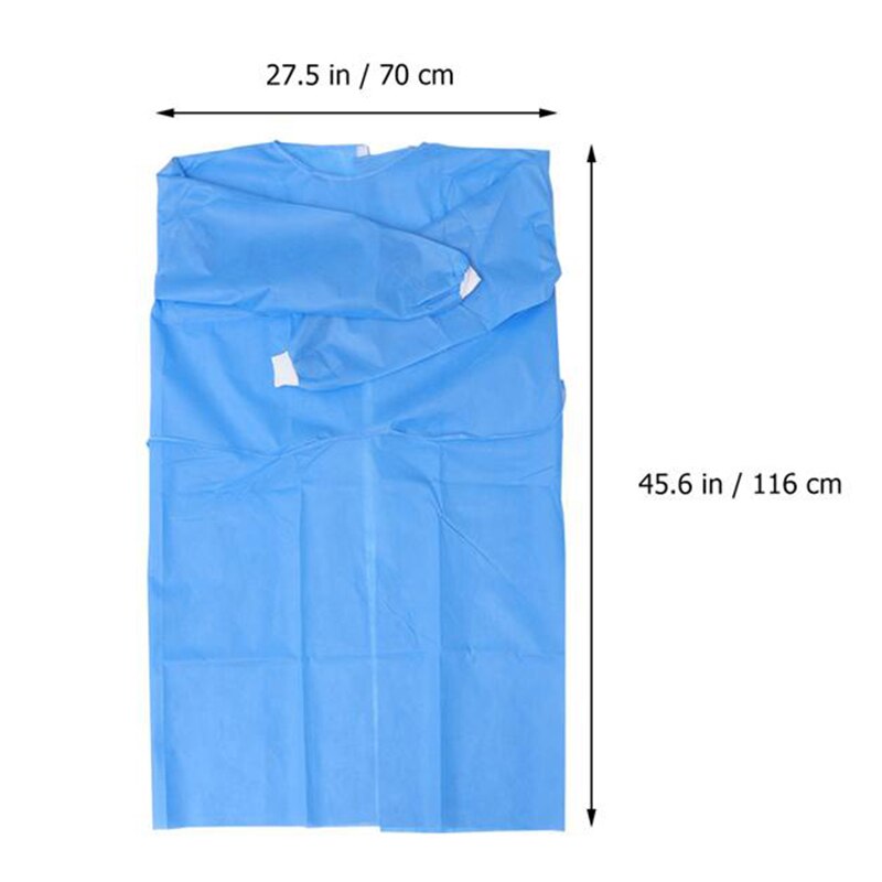 Ropa protectora desechable no tejida, ropa de seguridad transpirable impermeable, ropa de enfermería, 10 piezas/100 piezas