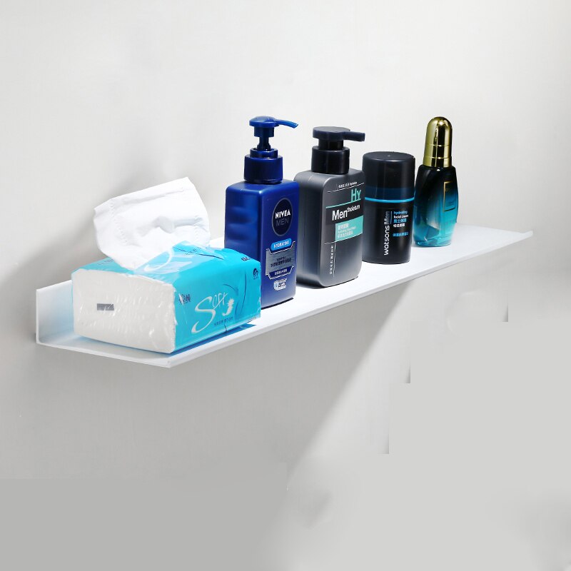 Zwarte ruimte aluminium badkamerplanken enkele laag plank shampoo plank keukenplank badkamerrek
