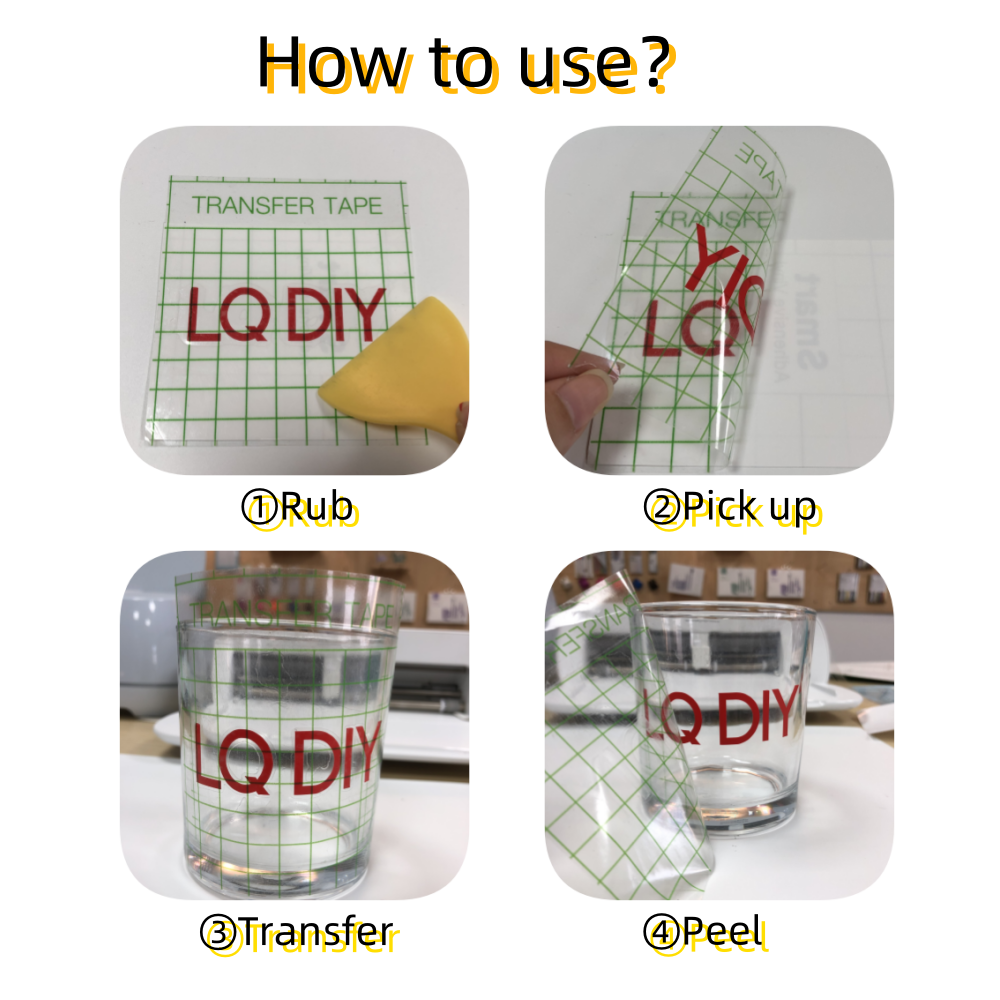 Premium Vinyl Transfer Tape, Clear Transfer Paper For Adhesive Vinyl, Standard and Strong Adhesion for Cricut & Silhouette