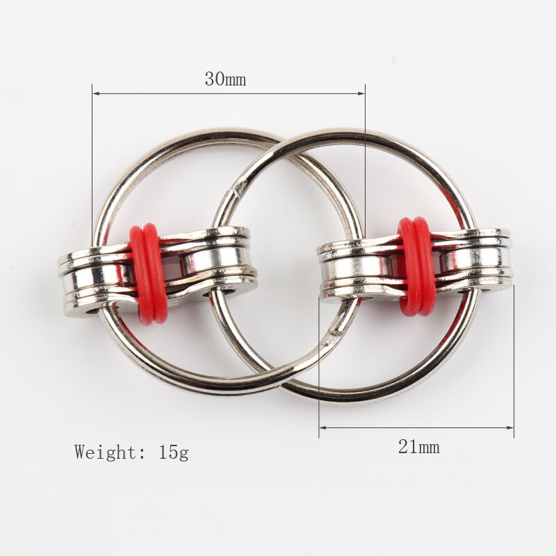 8Pc Metalen Puzzel Keten Fidget Speelgoed Voor Autisme Ketting Fidget Speelgoed Hand Spinner Sleutelhanger Zintuiglijke Speelgoed Stress Verlichten adhd Top Puzzels