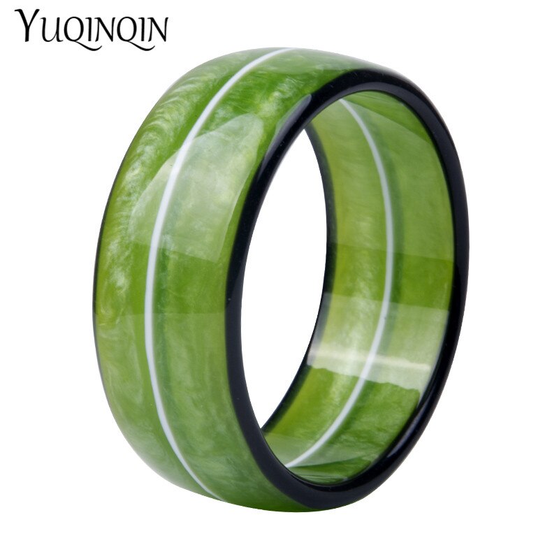 Vintage Charm Wide Resin Acrylic Cuff Bangles Big Wide Circle Colorful Jewelry Bracelets Bangles Women