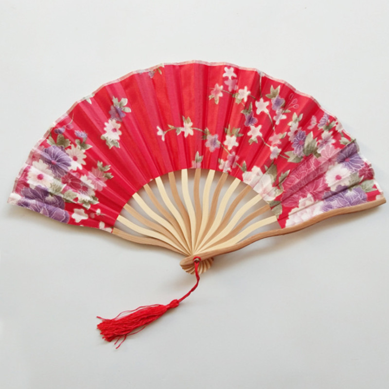 1PC Kreative Chinesische Klassische Blume Falten Hand Gehalten Prom Handwerk Fan Bambus Papier Party Hochzeit Geburtstag Dekor Jahrgang Bambus SW: 03
