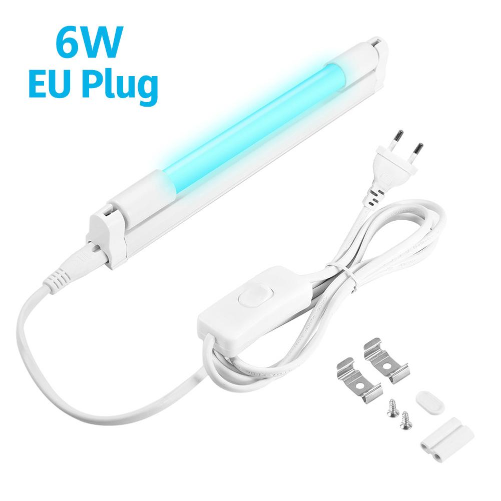 Kiemdodende lamp  t5 ultraviolette lampen 6w 8w doden huisstofmijt eliminator uv ozon dubbel gesteriliseerde led uv kwartslamp: 6w
