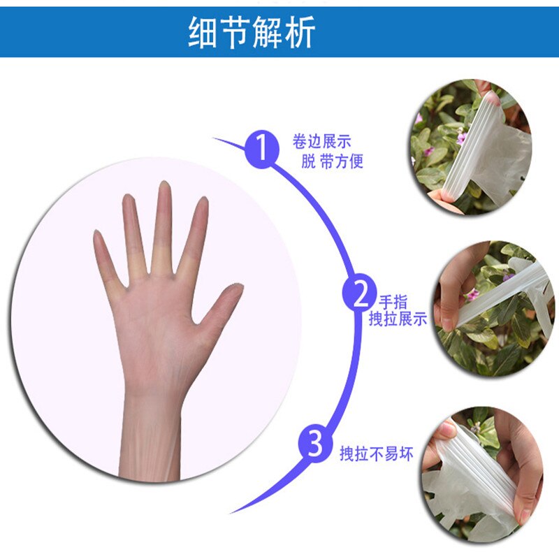 20 stuks wegwerphandschoenen superdunne nitril latex handschoenen schoonmaakhandschoenen voor voedsel huishoudelijke schoonmaakhandschoenen maat s/m/l/xl