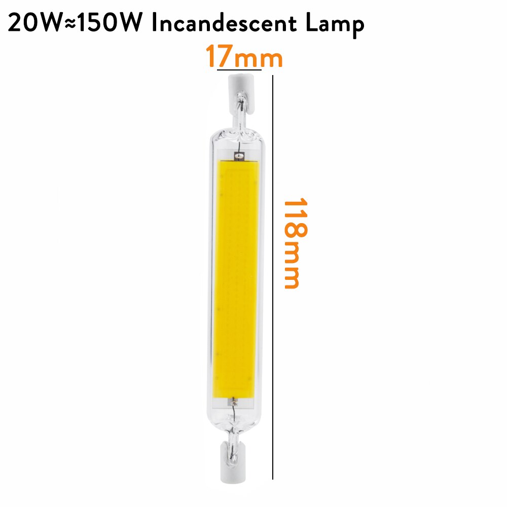 G9 R7s LED COB Light Bulbs Dimmable 78mm 118mm J-type Glass+Ceramics Replace Halogen Lamps 3W 5W 6W 12W 20W Floodlight 110V-240V: 20W 118mm / Warm White / 220V