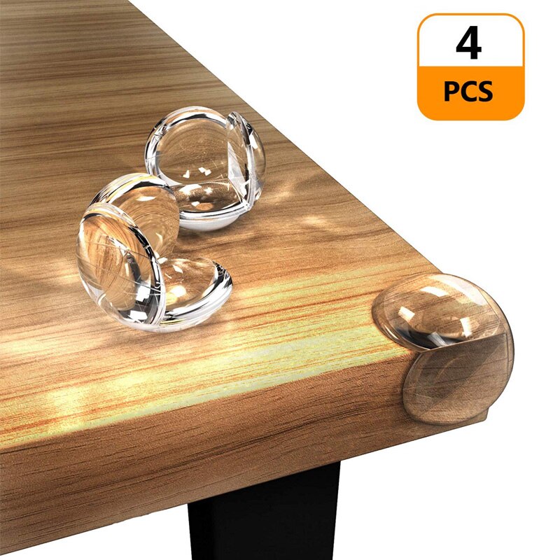 Protección para esquinas de mesa para niños, Protector de silicona de seguridad para bebés, protección para bordes y esquinas, 4 unids/lote: 4 PCS Colour 1