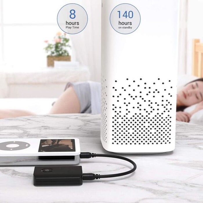 Bluetooth 5.0 Transmitter Receiver, Wireless Adapter with 3.5mm AUX Stereo Output 2 in 1, for PC/TV/Home Sound System