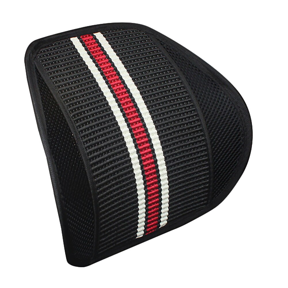 Soutien lombaire avec Double couche maille dos soutien coussin pour voiture bureau siège à domicile chaise de bureau soutien lombaire: Black