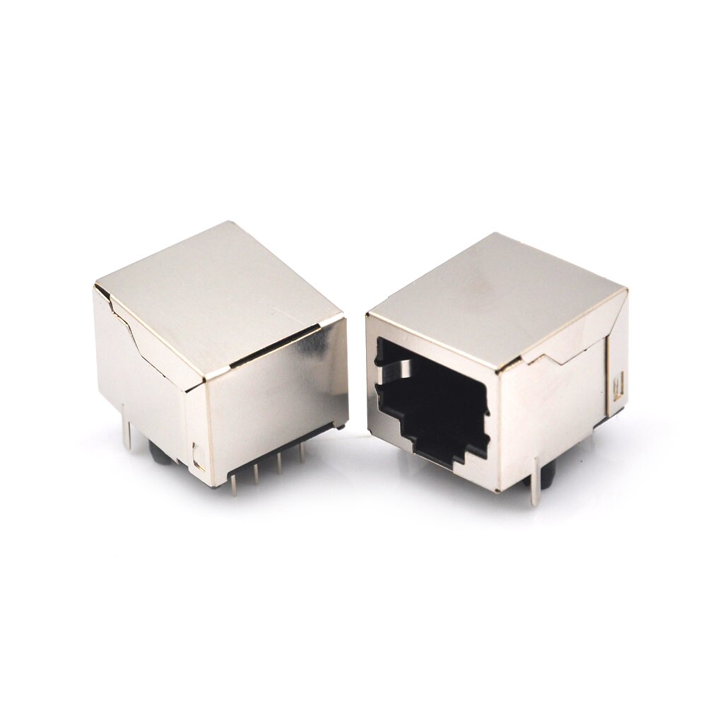 10 Pz/set 8Pin PCB Mount RJ45 8P8C Singolo Porta di Rete di Rete Ethernet 8P 8C Presa Femmina Connettori