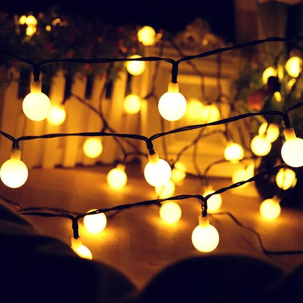 4m/6m/10m/20m/30m/50m bollen lichtsnoer, lichtslinger met led-verlichting, kerstversiering voor thuis, feest, straatverlichting