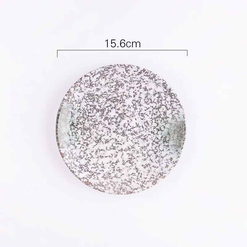 Japanese Style Ceramic Retro Dessert Dish Vintage Dinner Plate Home Kitchen Breakfast Steak Plate Restaurant Dinnerware: 6 Inch A