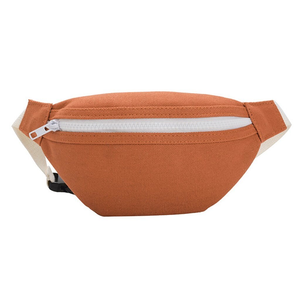 Mini riñonera de lona para niños y niñas, Cangurera roja para el pecho, cartera para teléfono, bolsa para cinturón de bebé