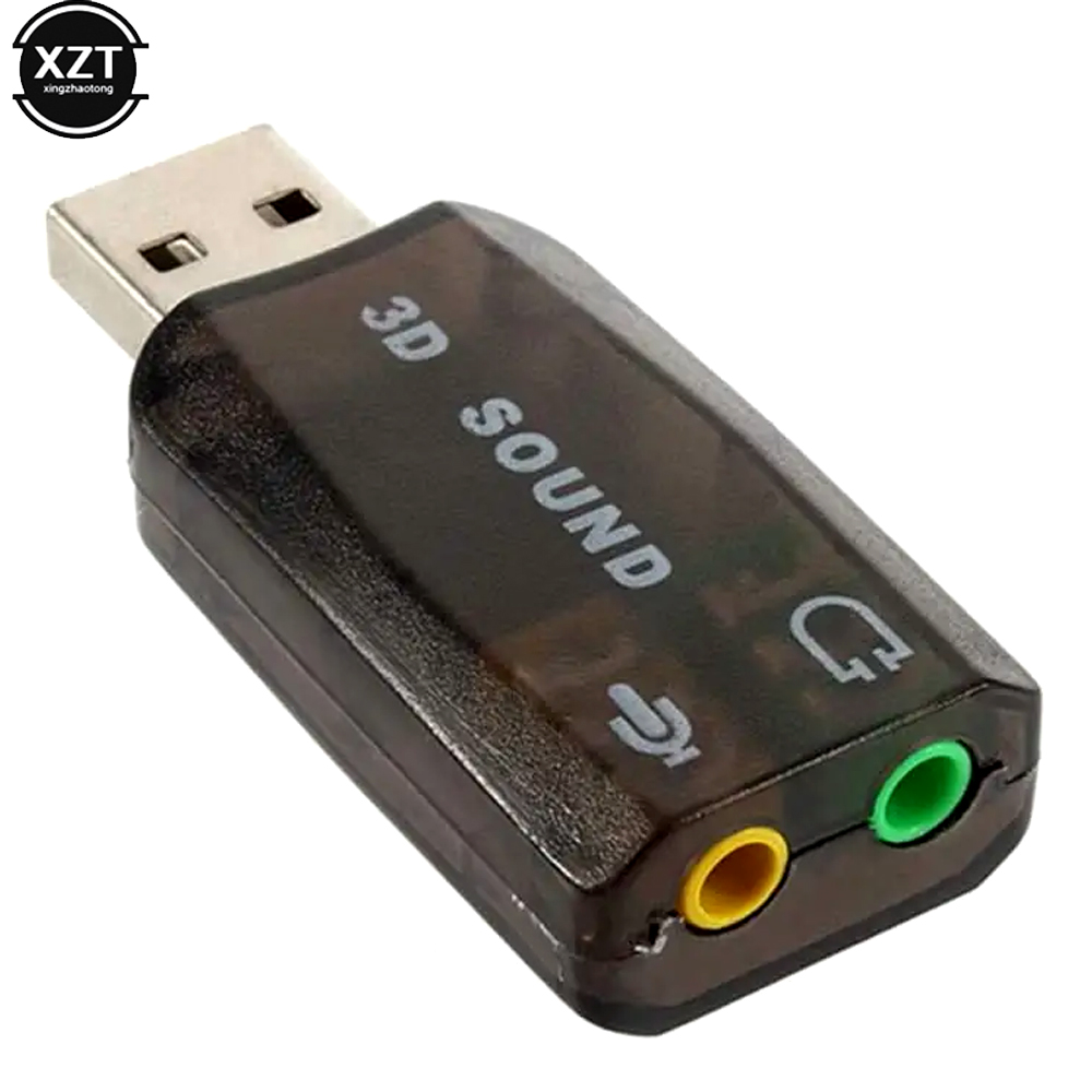 External Usb To 3.5mm Mic Headphone Jack Stereo Headset 3d Sound Card Audio Adapter Speaker Interface For Laptop