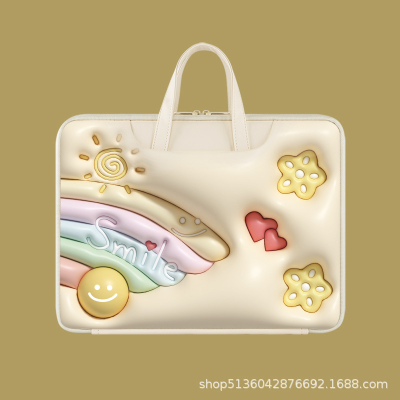 Uitbreidbare Air-laptoptas voor 13/14 inch computer 15,6 inch laptoptas: Donker Kaki