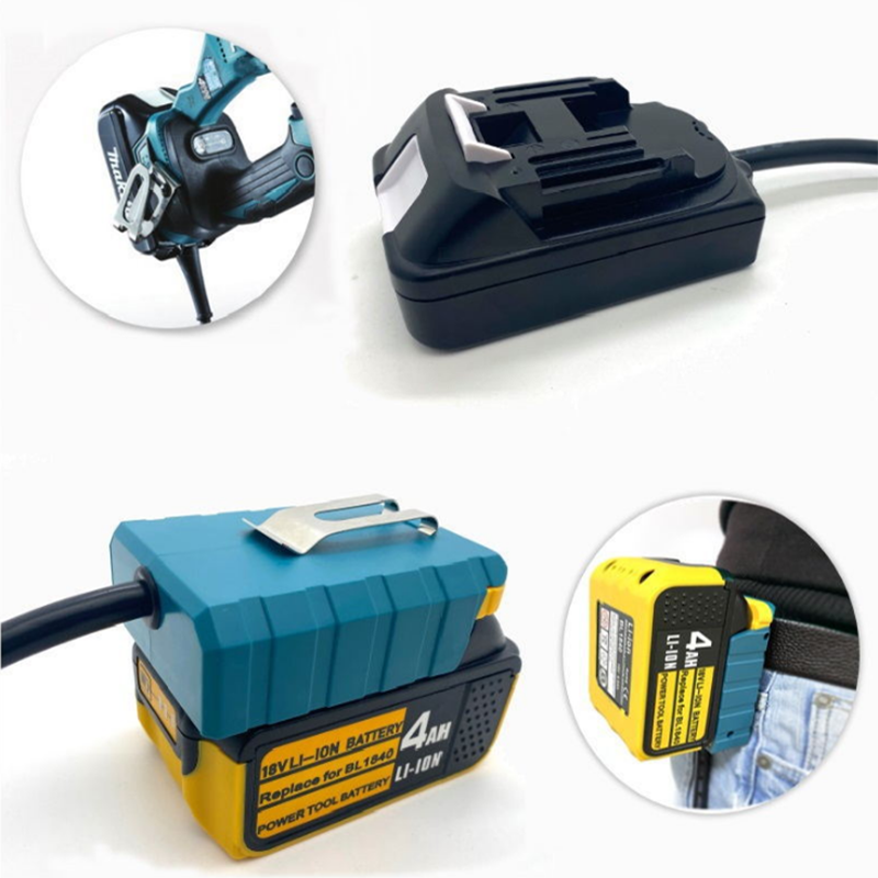 Battery Extension Cord Tool Suitable for Makita For Bosch For Milwaukee For DeWalt EU plug 18v lithium Batteries and tools