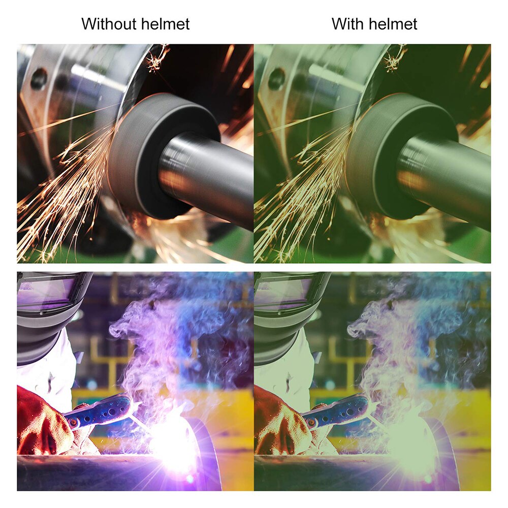 Solar Automatic Dimming Photoelectric Welding Mask Head-Mounted Argon Arc Welding Cap Welding Protective Helmet