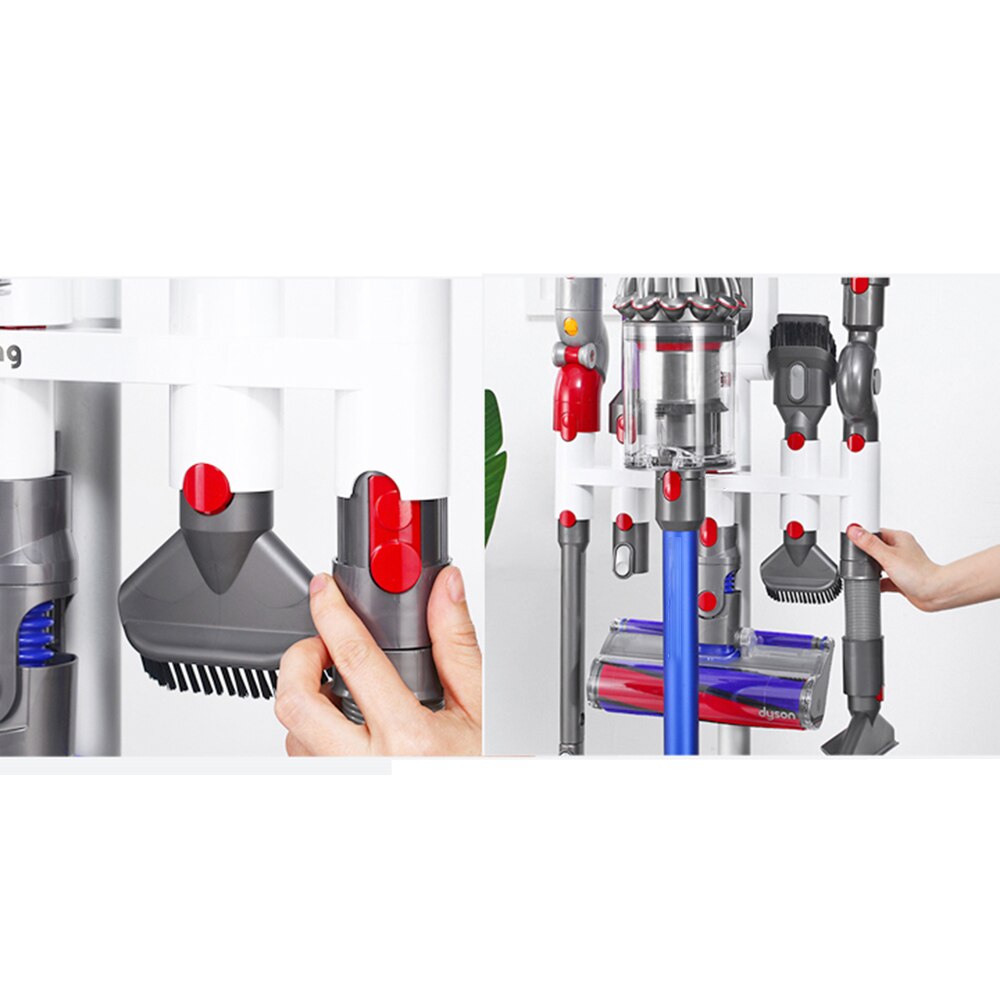 Soporte de almacenamiento para Dyson V11 Dok, piezas de limpiador al vacío sin perforaciones, soporte de almacenamiento, 9 agujeros, práctico adaptador de herramientas de extensión