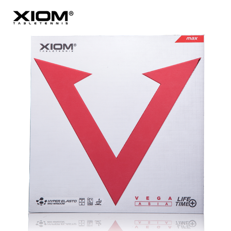 XIOM RED VEGA ASIA-espinillas para Tenis De mesa, Tenis De goma, esponja De Ping Pong