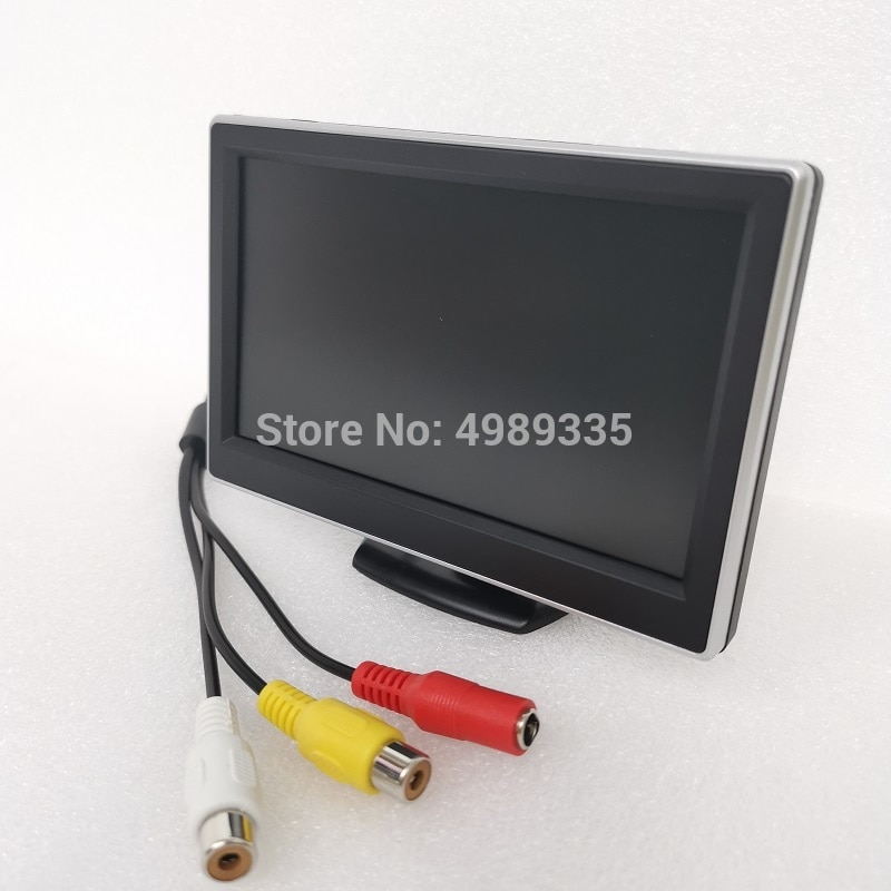 5 inch TFT car monitor LCD 5 inch high definition digital 16: 9 800 * 480 screen 2 video input rear view camera DVD / VCD