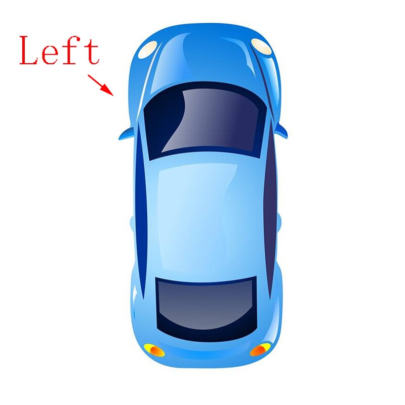 Auto Left Right Mirror Cover Wing Mirror Shell Cap For HONDA FIT JAZZ GE6 GE8 no Turn Signal Light Hole: Yellow Left