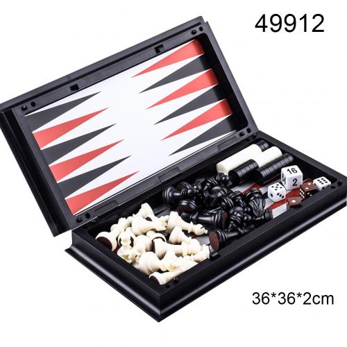 3 In 1 Opvouwbare Magnetische Backgammon Checkers Schaakbord Spel Intelligent Speelgoed Reizen Bordspel Concurrentie Speelgoed: 49912