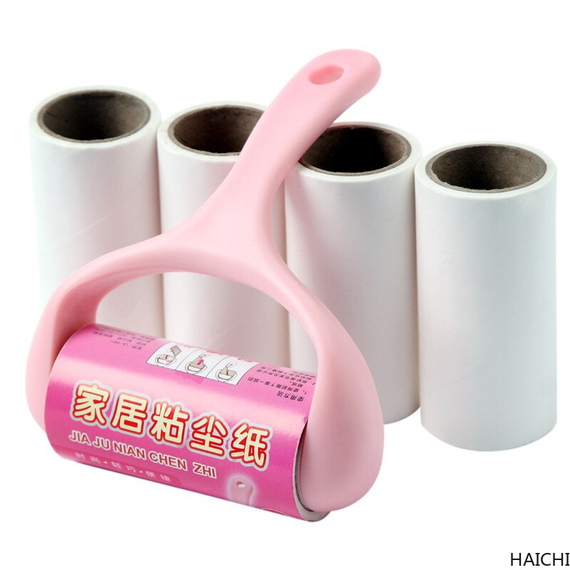 9 paper drums and 1 handle dust sticky paper roller oblique sticking to remove clothes stains and dust brush hair removal