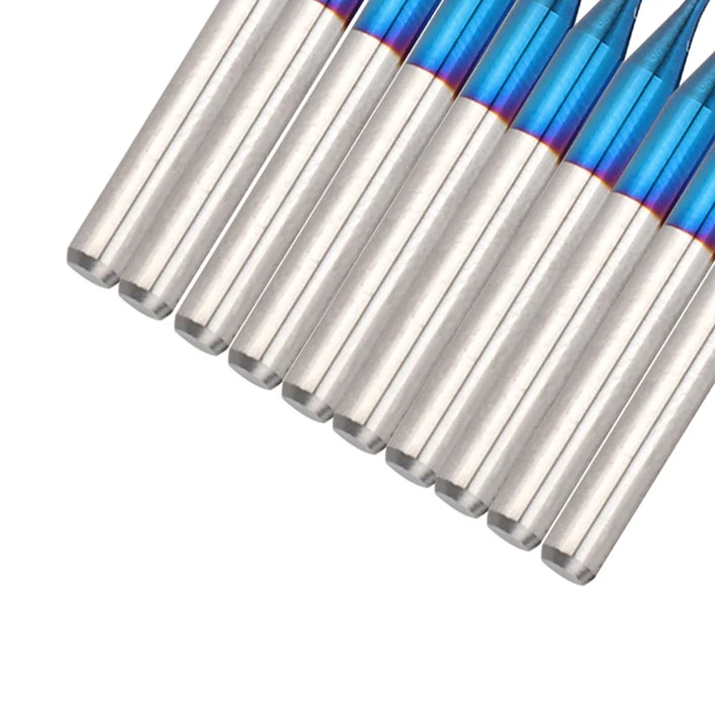 10 stks 1mm Frees Carbide Frees Tapered Maïs End CNC Frezen Voor Hout Metaal CNC PCB Frees