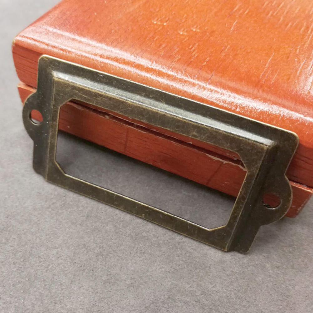 24pcs 70mm Antique Label Box Drawer Handle Card Frame Apothecary Cabinet Drawer Hardware Accessories