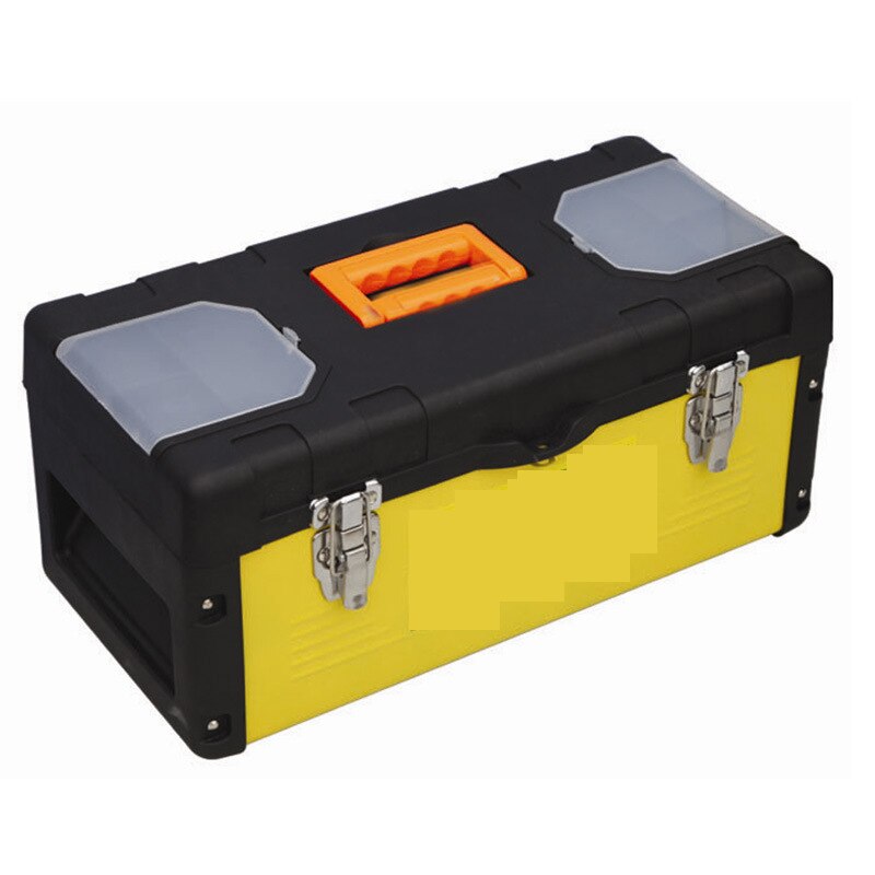 Plastic Iron Toolbox 21 Inch Toolbox Storage Box Components Parts Box Multifunctional Portable Toolbox