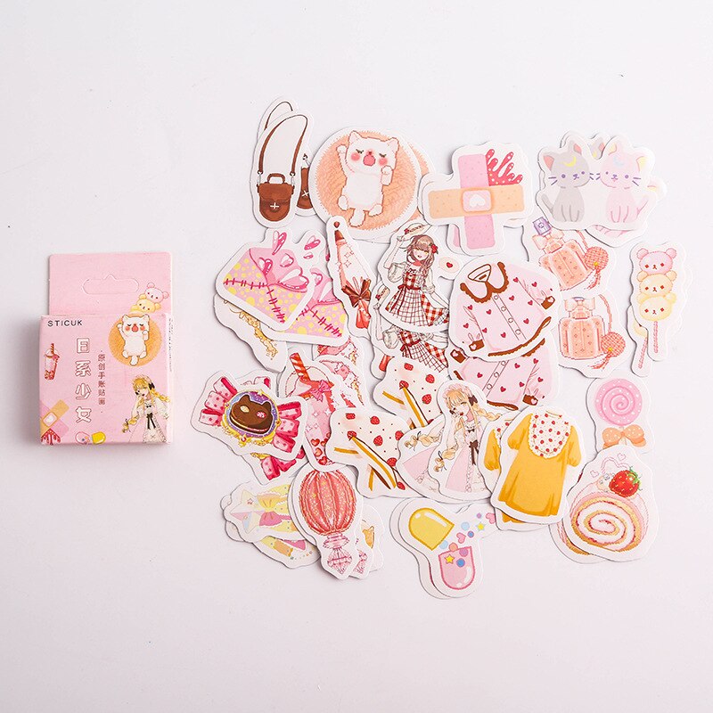 Søt meldingsboks kule tidsskrift dekorative skrivesaker klistremerker scrapbooking diy dagbok album pinne etikett forsegling klistremerke: Ri xi