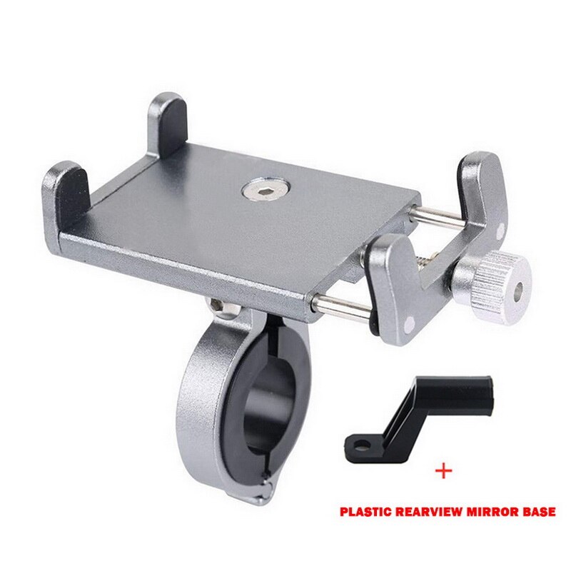 Aluminum Bicycle Phone Holder For Smartphone Outdoor Adjustable Support GPS Bike Phone Stand Mount Bracket Bicycle Accessories: rearview mirror T