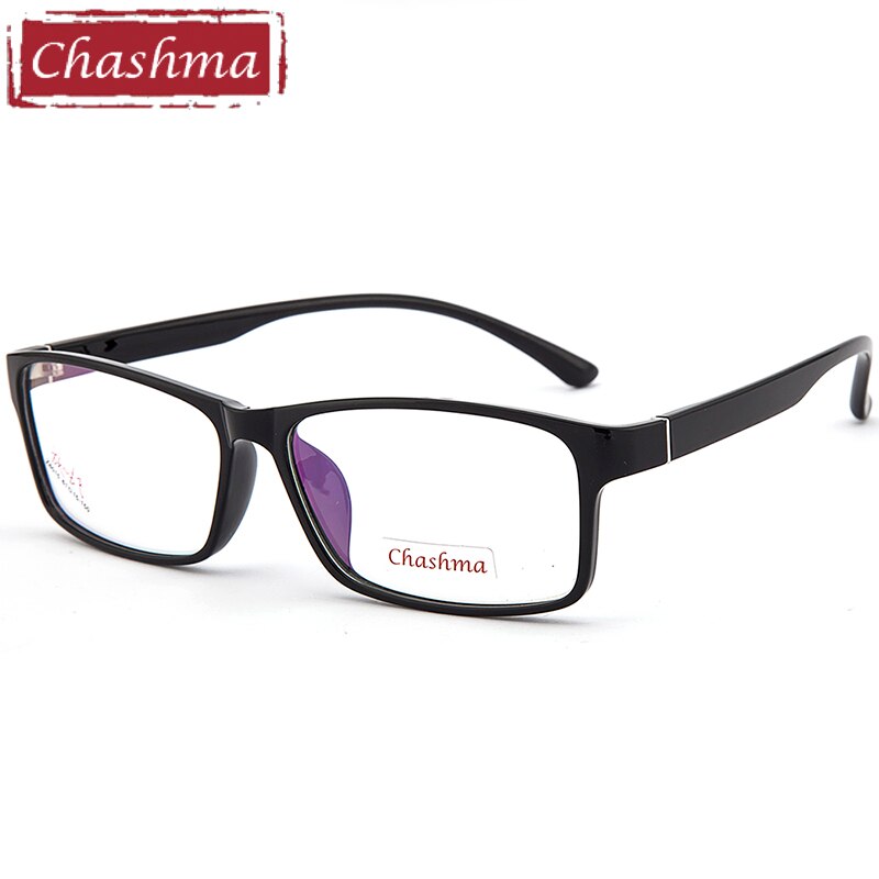Lunettes optiques pour hommes, monture large, très grande taille, 155mm, 61-15-150: Bright Black